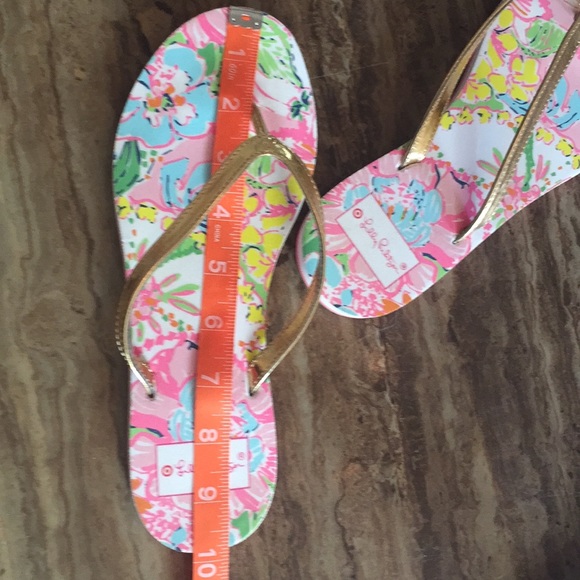 LILLY PULITZER SANDAL FLIP FLOPS SIZE 6/7 estimate - Picture 7 of 8